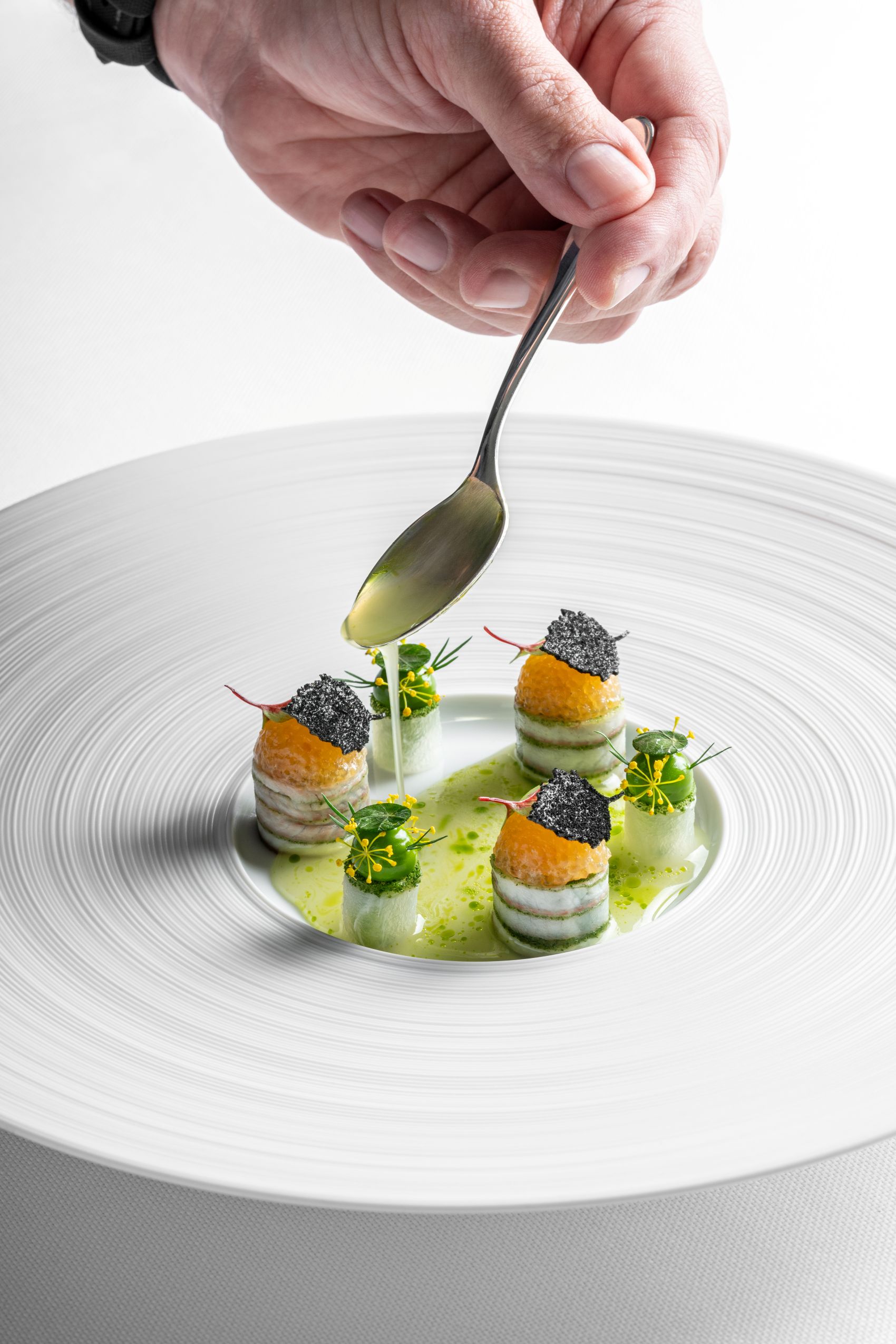 Chefs prepping